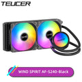 TEUCER-CPU Refrigerador de água, LGA 2011, placa-mãe V3 X99, nível silencioso, Dazzle Color, PC Cooler, 1700, 1200, 115X, AM4, AF-S360